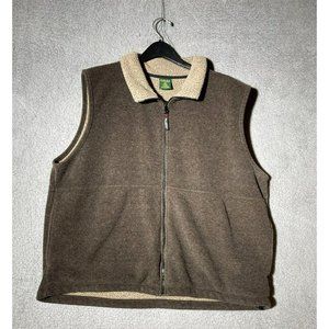 CABELA'S POLARTEC Men's Large Brown Full Zipper Fleece Vest